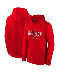 Красный пуловер с капюшоном Big Boys Boston Red Sox Pregame Performance Nike