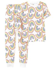 Пижама с облегающим верхом и брюками Rainbow для взрослых, комплект из 2 предметов Carter&apos;s Carters