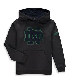 Темно-серый пуловер с капюшоном Big Boys Notre Dame Fighting Irish с большим логотипом Colosseum