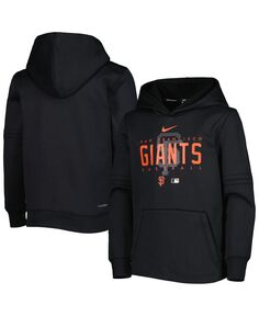 Черный пуловер с капюшоном для выступлений перед игрой Big Boys San Francisco Giants Nike