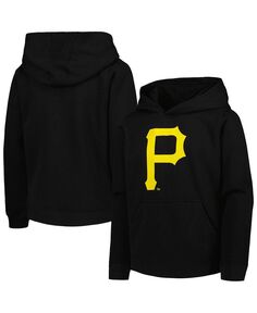 Черный пуловер с капюшоном и логотипом команды Big Boys and Girls Pittsburgh Pirates Team Primary Outerstuff