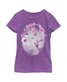 Детская футболка «Золушка» с цветочным принтом для девочек Disney