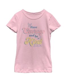 Детская футболка с надписью «Cinderella Be Kind» для девочек Disney