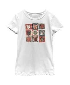 Детская футболка «Трансформеры: Восстание зверей» с квадратным лицом для девочек Hasbro