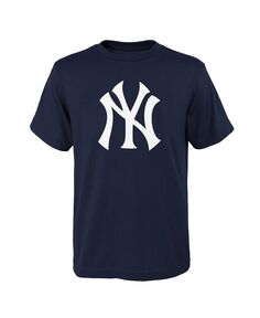 Темно-синяя футболка с логотипом основной команды Big Boys and Girls New York Yankees Outerstuff