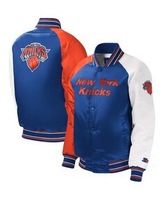 Университетская куртка с длинными кнопками реглан Royal New York Knicks для мальчиков и девочек Big Starter