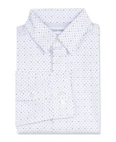 Классическая рубашка узкого кроя Big Boys Husky с логотипом в горошек Calvin Klein