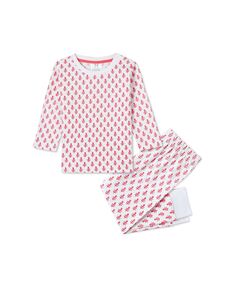 Сертифицированный GOTS пижамный комплект из 2 предметов из органического хлопка для детей, Pink City (размер 10 лет), для девочек Malabar Baby