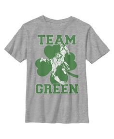 Зеленая детская футболка с изображением зеленого фонаря для мальчиков в честь Дня Святого Патрика Warner Bros.