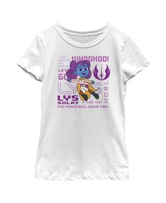 Детская футболка с надписью «Звёздные войны: Приключения юных джедаев» Лис Солей для девочек Disney Lucasfilm