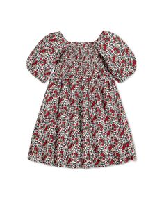 Платье присборенное с короткими рукавами и объемными рукавами для девочек, для малышей Hope &amp; Henry