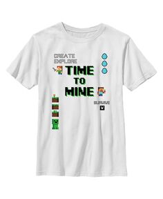 Маленькая детская футболка Minecraft «Стив и Алекс» для мальчика Microsoft