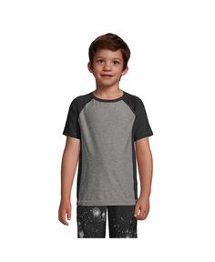Детская футболка Active Performance с короткими рукавами и цветными блоками для мальчиков Lands&apos; End