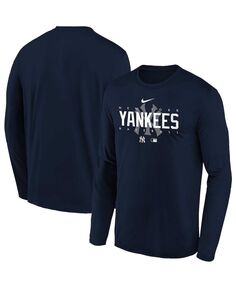 Темно-синяя футболка с длинными рукавами Big Boys New York Yankees Authentic Collection Legend Performance Nike