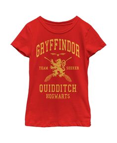 Детская футболка «Гарри Поттер Гриффиндор Квиддич» для девочек «Золотая команда Искателя» Warner Bros.
