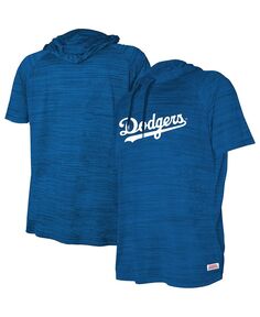 Пуловер с короткими рукавами и капюшоном Big Boys Heather Royal Los Angeles Dodgers реглан Stitches