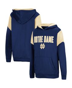 Темно-синий пуловер с капюшоном Big Boys Notre Dame Fighting Irish VF Cut Colosseum