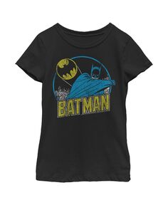 Детская футболка с рваным логотипом в стиле ретро «Бэтмен» для девочек DC Comics