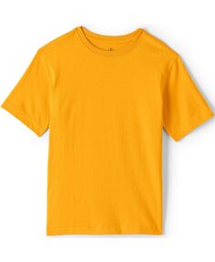 Детская школьная форма, базовая футболка с короткими рукавами для мальчиков Lands&apos; End
