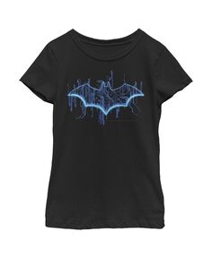 Детская футболка с логотипом Бэтмена и цифровым изображением крыльев для девочек DC Comics