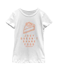 Детская футболка «Друзья девочек, Джоуи не делится едой» с тыквенным пирогом Warner Bros.