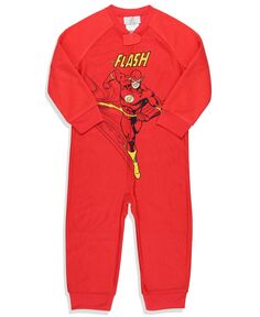 Классический костюм The Flash Union для мальчиков и девочек, детский пижамный костюм без ног DC Comics