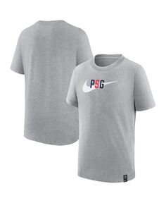 Серая футболка с логотипом Big Boys Heather Paris Saint-Germain Nike