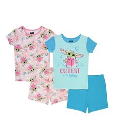 Пижамы для маленьких девочек, комплект из 4 предметов The Mandalorian