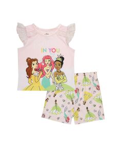 Пижама для маленьких девочек, комплект из 2 предметов Disney Princess
