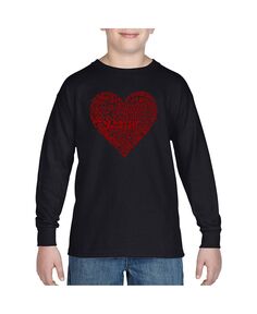 Child Love Yourself — футболка с длинными рукавами и надписью Word Art для мальчиков LA Pop Art