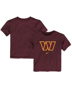 Бордовая футболка с логотипом команды Washington Commanders для мальчиков и девочек для малышей Nike