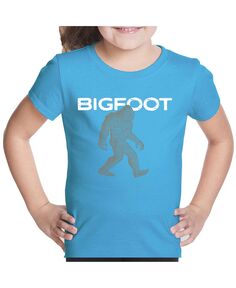 Детский снежный человек — футболка с надписью Word Art для девочек LA Pop Art