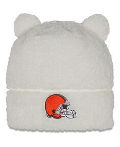 Белая вязаная шапка унисекс Cleveland Browns для малышей New Era