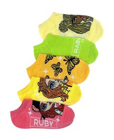 Носки-невидимки для маленьких девочек, упаковка из 5 шт. Rainbow High