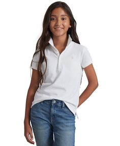 Рубашка поло из эластичного хлопка для больших девочек Polo Ralph Lauren