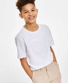 Хлопковая футболка с графическим принтом Big Boys Calvin Klein
