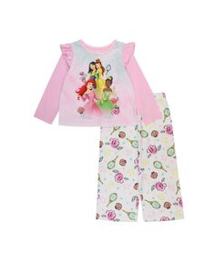 Футболка и пижама для маленьких девочек, комплект из 2 предметов Disney Princess