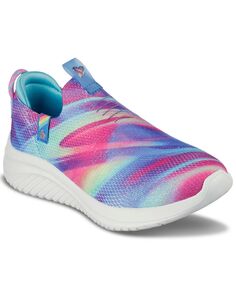 Гладкие повседневные кроссовки без шнуровки Little Girls Ultra Flex 3.0 от Finish Line Skechers