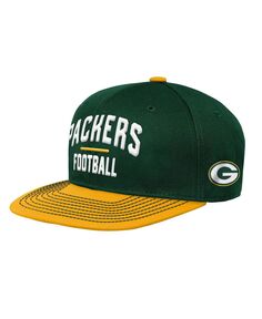 Зеленая шляпа Snapback для мальчиков дошкольного возраста Green Bay Packers Lock Up Outerstuff