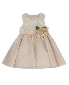 Кружевной лиф для маленьких девочек и юбка из органзы с цветком Rare Editions