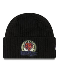 Черная вязаная шапка с приветствием для мальчиков Chicago Bears 2022 New Era