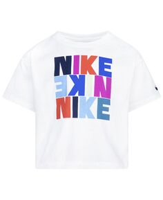 Свободная футболка с короткими рукавами Little Girls Snack Pack Nike