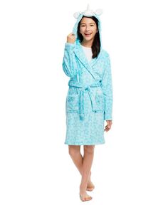 Плюшевый банный халат для маленьких девочек, фланелевый флисовый халат с капюшоном, детская одежда для сна Jellifish Kids