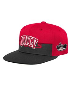 Красно-черная кепка UNLV Rebels Half and Half Snapback для юношей для мальчиков Mitchell &amp; Ness