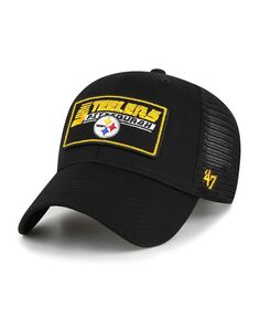 Черная регулируемая кепка для юношей Pittsburgh Steelers Levee MVP Trucker &apos;47 Brand