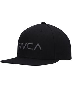 Черная твиловая шапка Snapback с логотипом для мальчиков Youth Boys RVCA