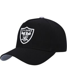 Черная кепка Snapback с предварительно изогнутой формой для юношей Las Vegas Raiders Outerstuff