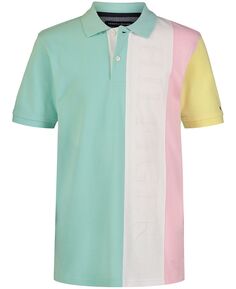 Мягкая вертикальная рубашка-поло с короткими рукавами для больших мальчиков Tommy Hilfiger