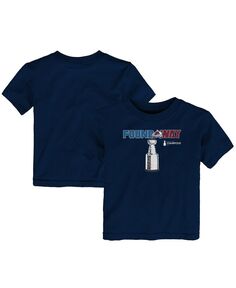 Темно-синяя футболка с фирменным логотипом Colorado Avalanche для мальчиков и девочек в честь победителей Кубка Стэнли 2022 Fanatics