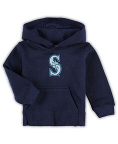 Флисовый пуловер с капюшоном темно-синего цвета для мальчиков и девочек Seattle Mariners Team Primary Logo Outerstuff